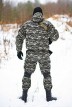 Зимний камуфляжный костюм большого размера Великан Pro2 Черный Мультикам от 64 до 94