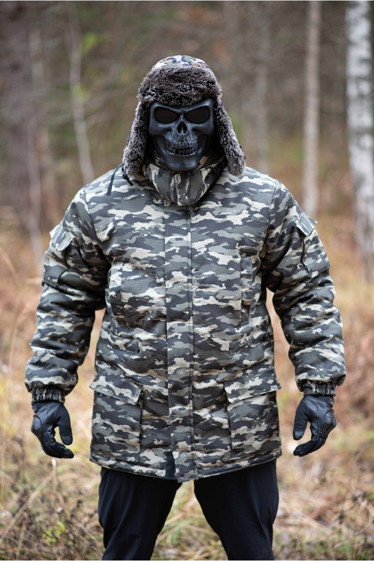 Зимняя куртка Vulcan-Гигант Черный Мультикам2 Рип-стоп от 64 до 64